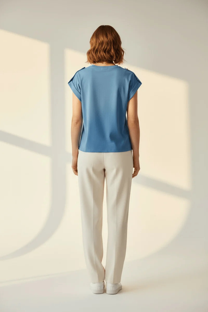 Vila T-Shirt Blau