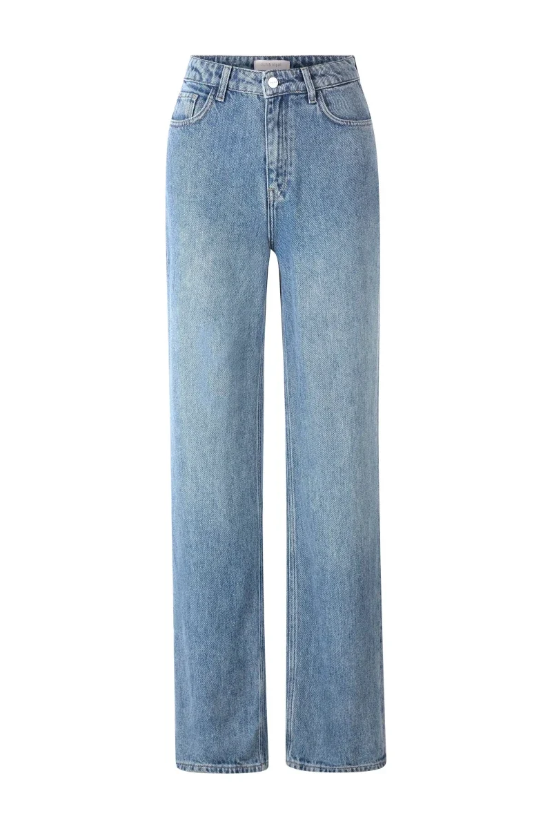 Rich & Royal Jeans mit weitem Bein Denim Blue
