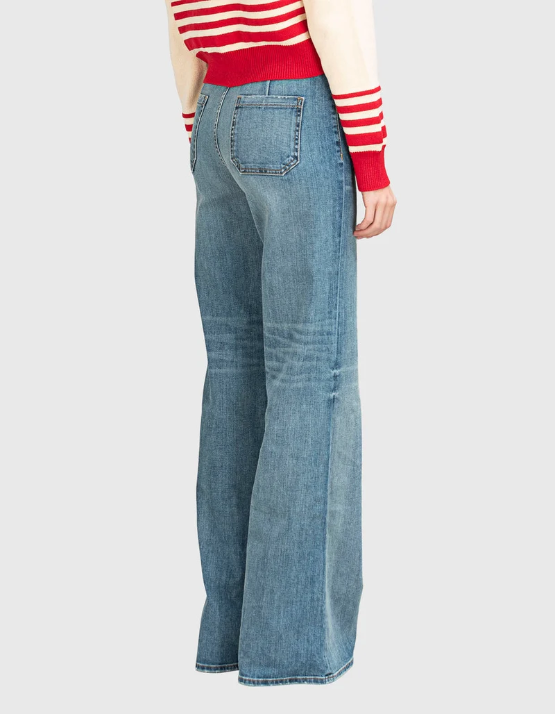 Flare-Leg Jeans Florence mit aufgesetzten Taschen