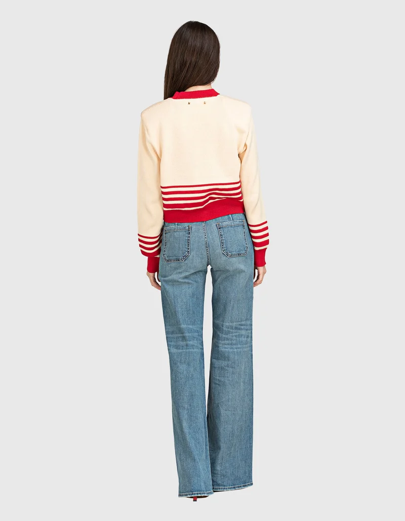 Flare-Leg Jeans Florence mit aufgesetzten Taschen