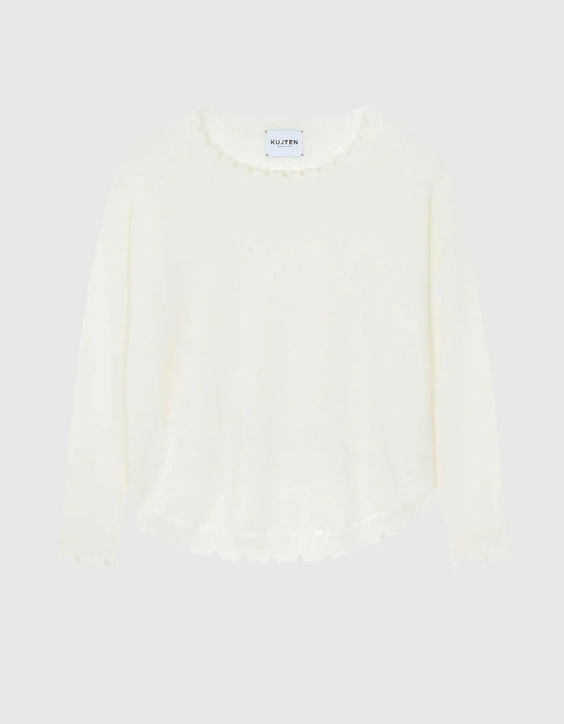 Kaschmir-Pullover Mela mit Destroyed-Detaiils
