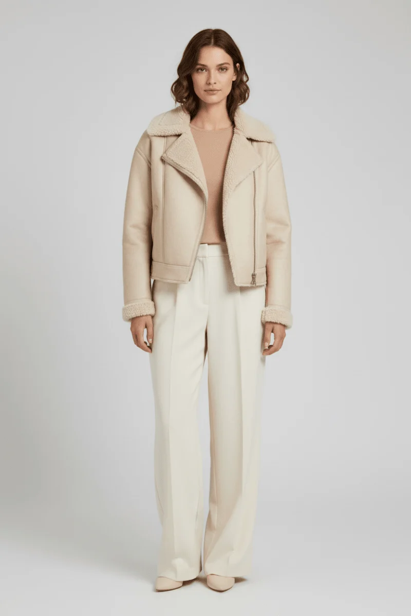 Vila Jacke in der Farbe Creme