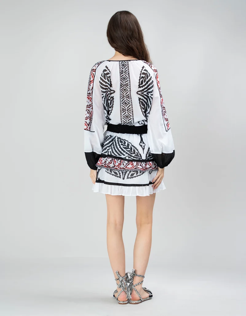 Gemusterter Mini-Rock Blush