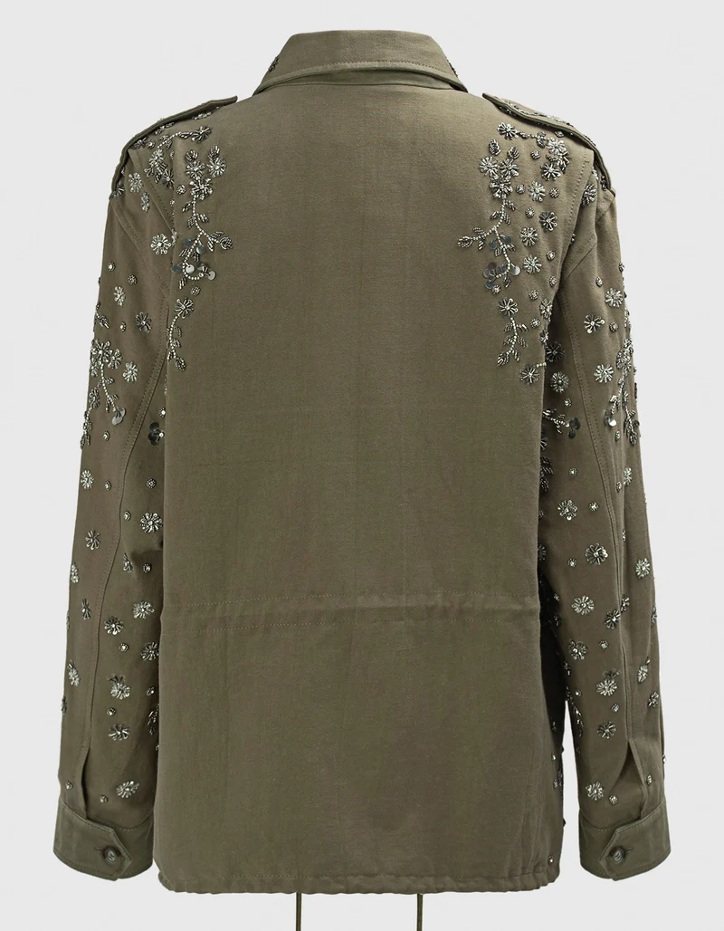 Canvas-Jacke Lucia mit Perlen-Verzierung