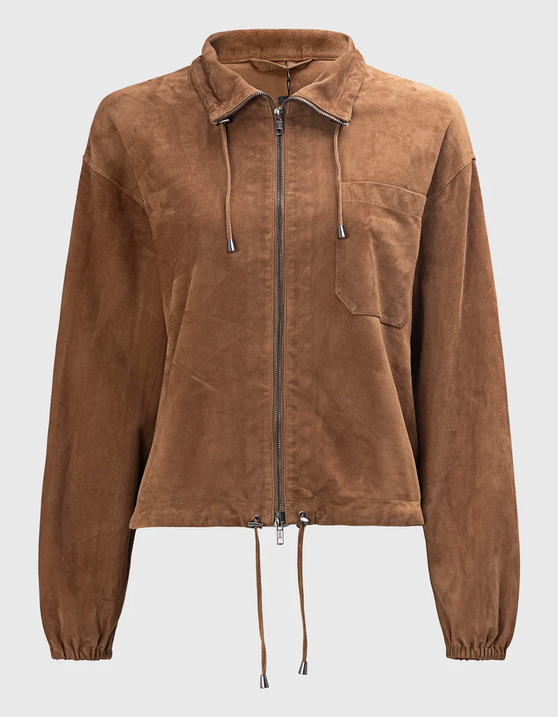 Veloursleder-Jacke Soleil Plein