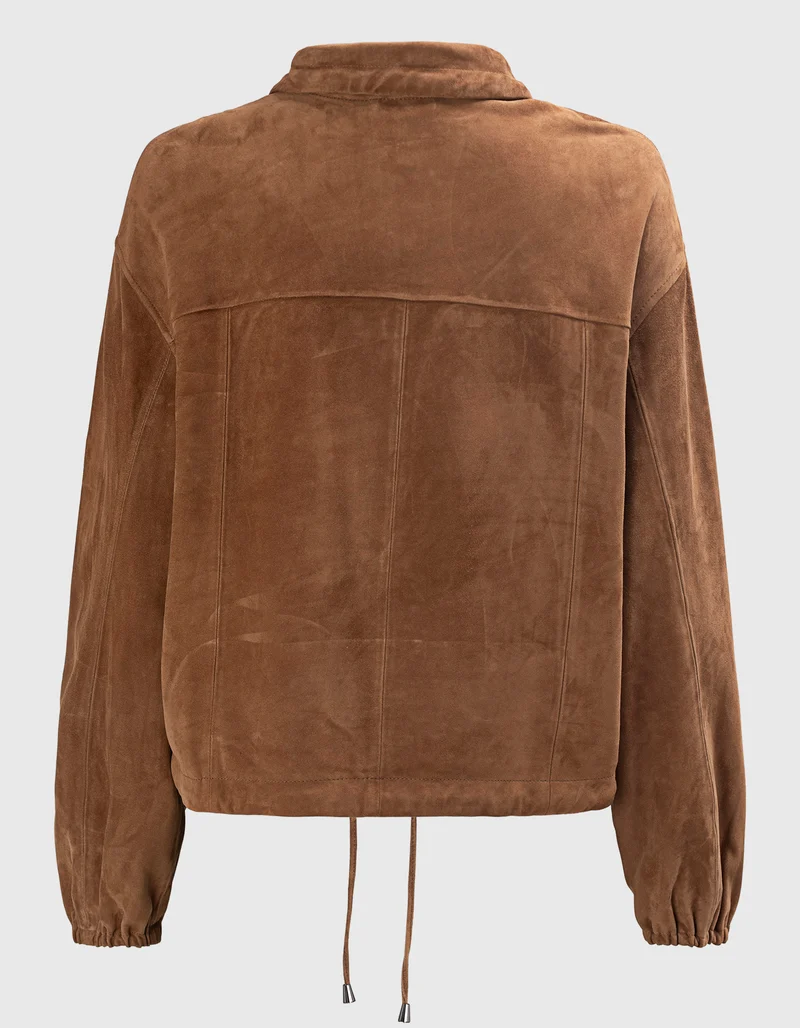 Veloursleder-Jacke Soleil Plein