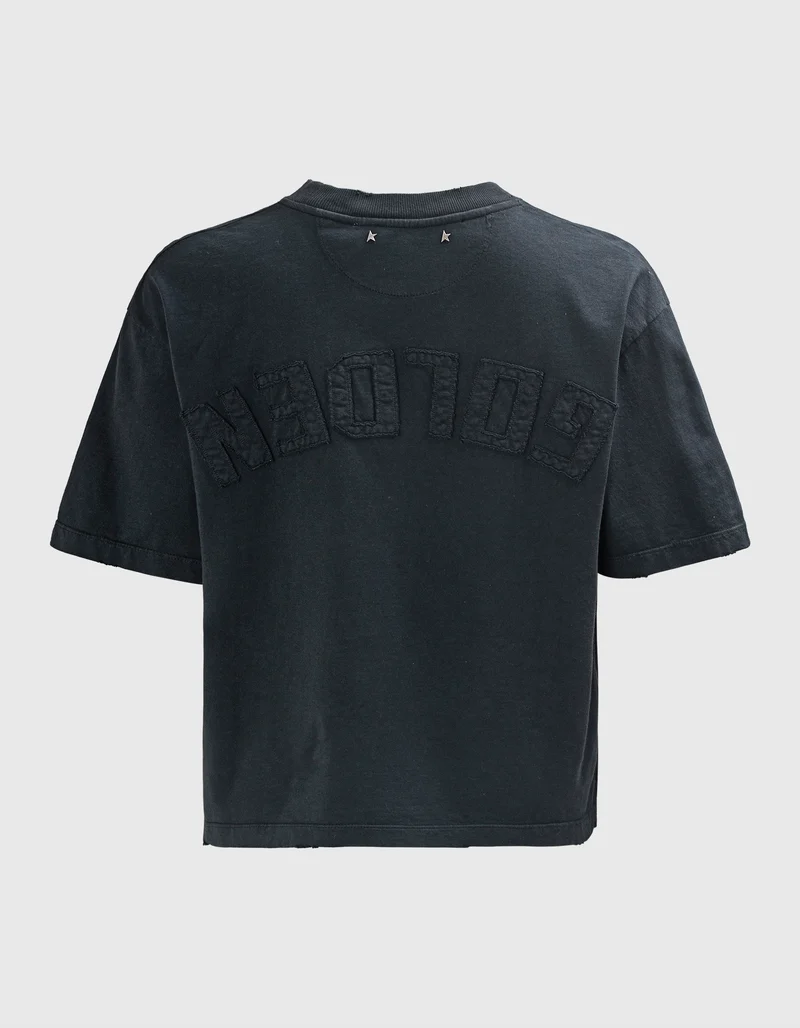Boxy Fit T-Shirt mit Logo auf der Rückseite