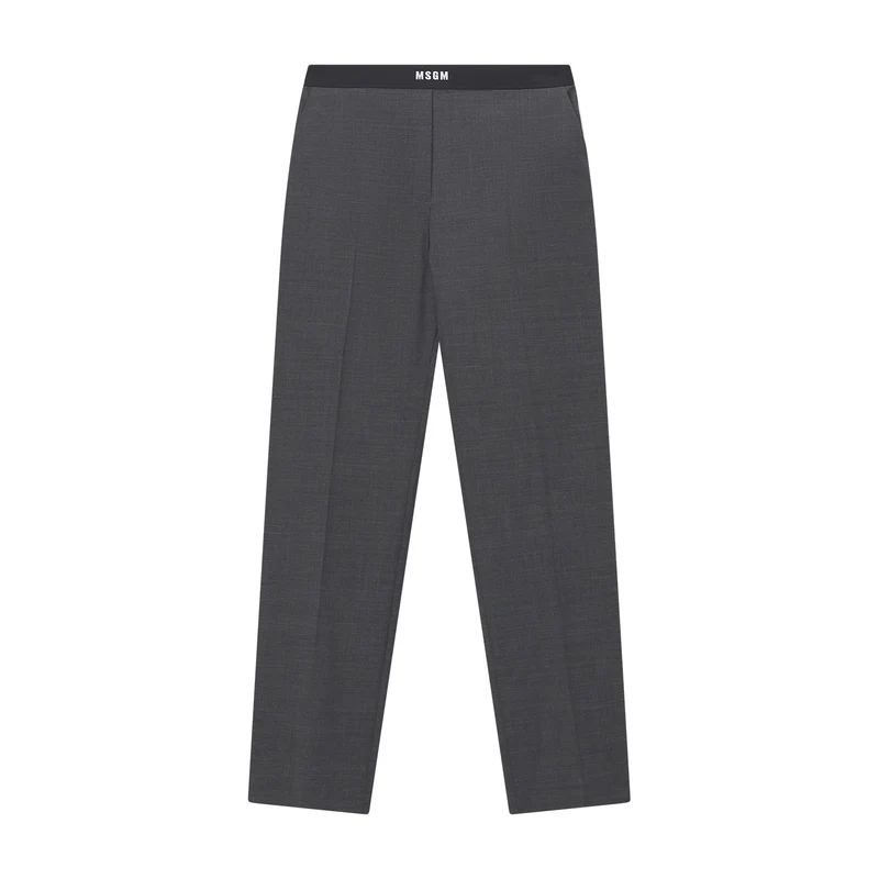 Straight-Fit Hose aus Woll-Mix