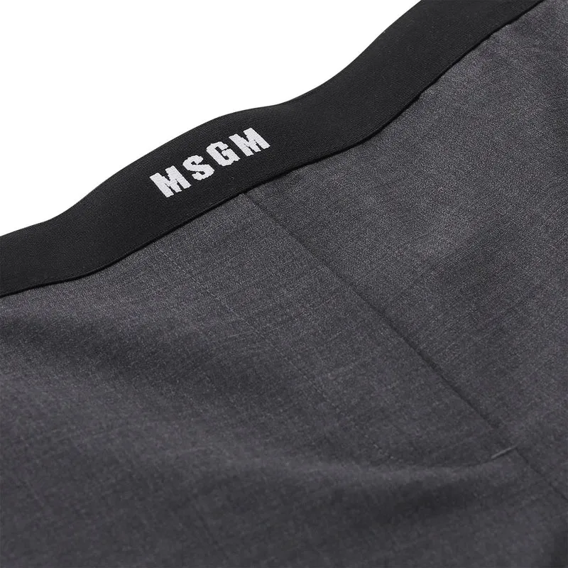 Straight-Fit Hose aus Woll-Mix