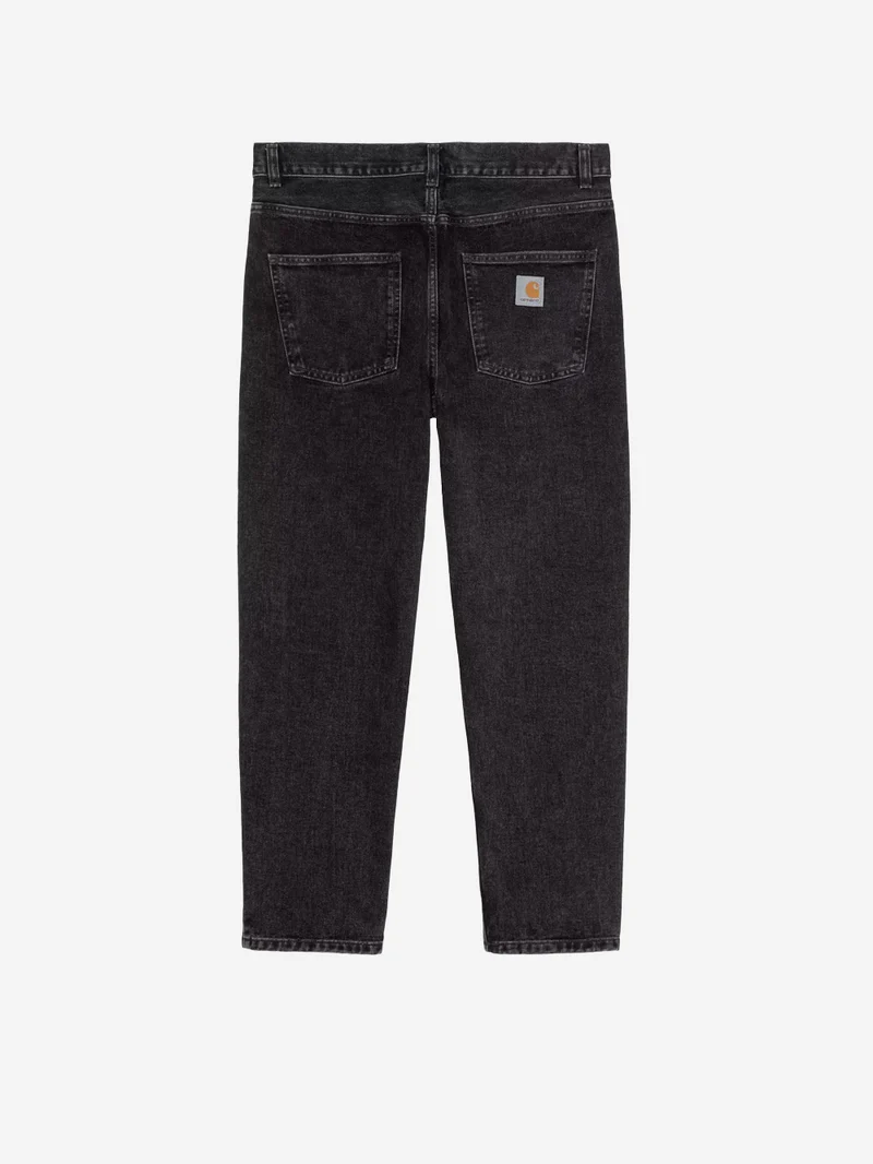 Pantaloni 'Newel' in denim nero stone washed
