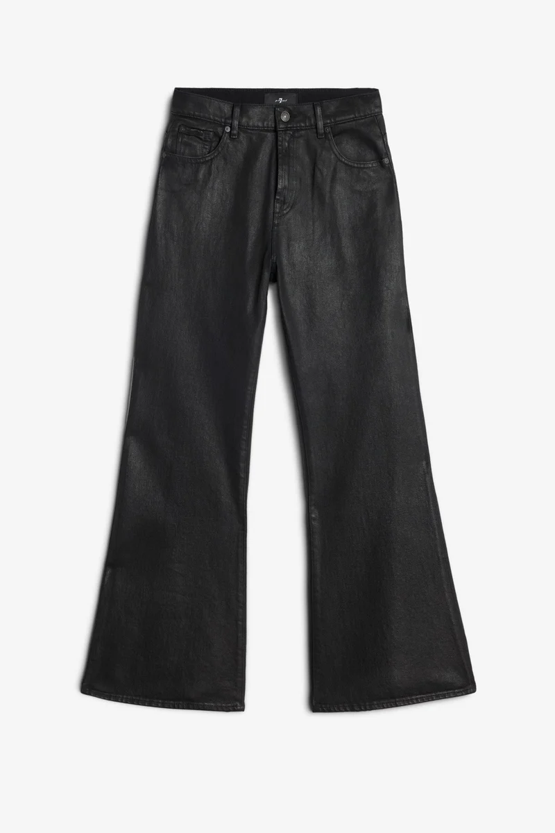 SPENCER FLARE in Coated Denim Blackcat