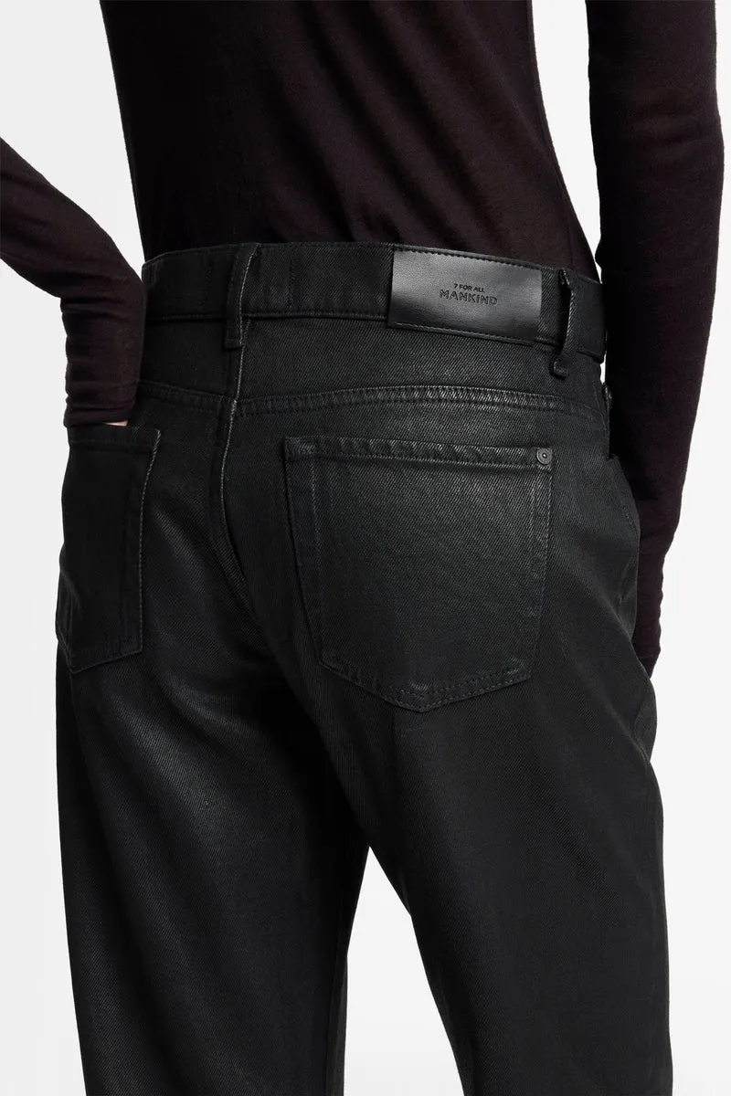 SPENCER FLARE in Coated Denim Blackcat
