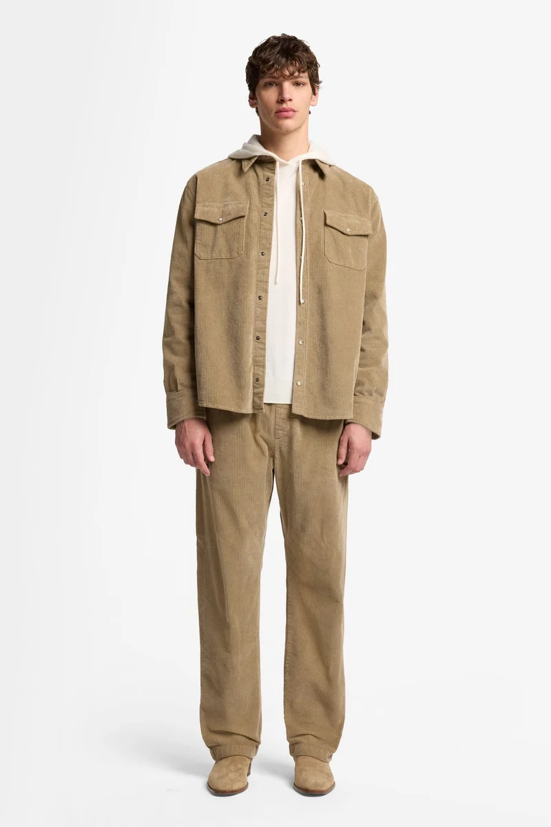 STRAIGHT JOGGER in Corduroy Silver Mink