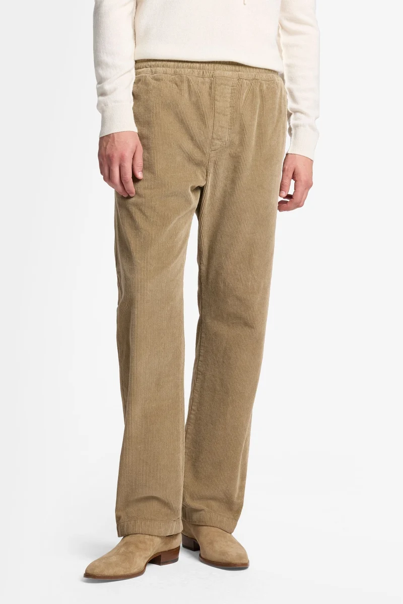 STRAIGHT JOGGER in Corduroy Silver Mink