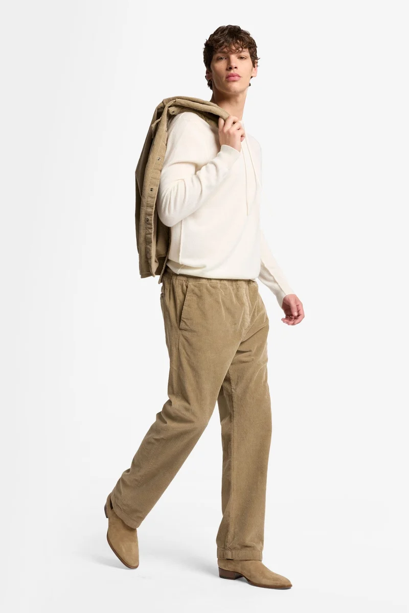 STRAIGHT JOGGER in Corduroy Silver Mink