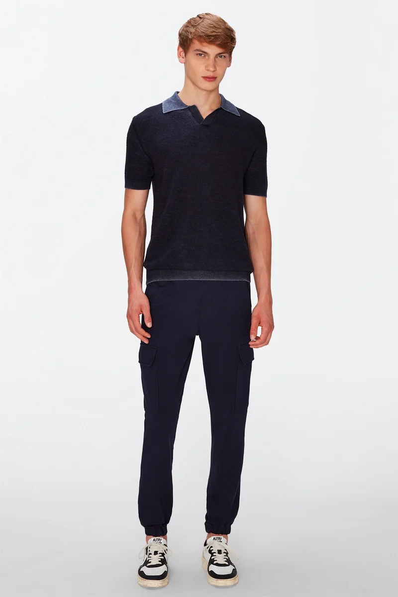 CARGO CHINO in Luxe Performance Knit Navy