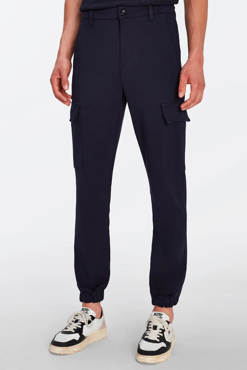 CARGO CHINO in Luxe Performance Knit Navy