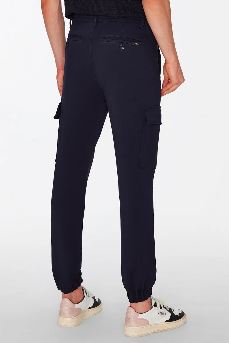 CARGO CHINO in Luxe Performance Knit Navy
