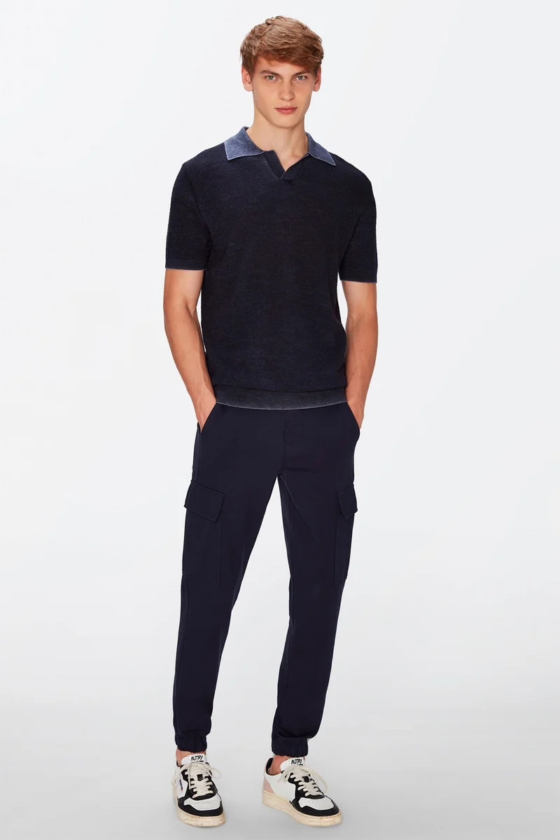 CARGO CHINO in Luxe Performance Knit Navy