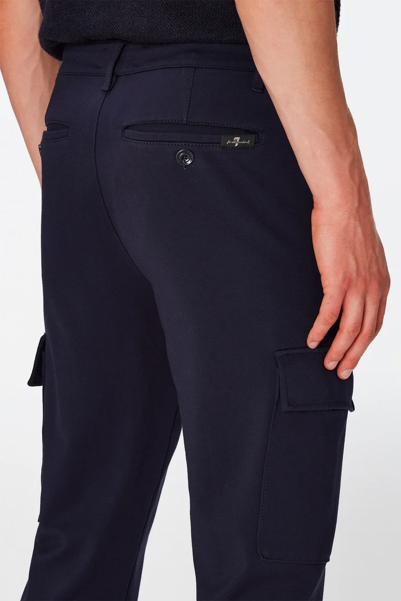 CARGO CHINO in Luxe Performance Knit Navy