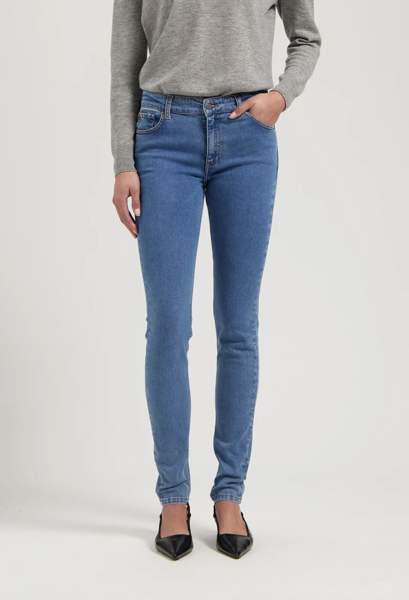 Skyler Mid Skinny - Stone Vintage