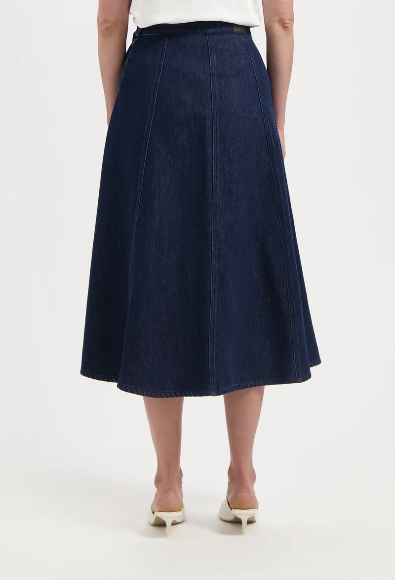Mae Panel Skirt - Stone Indigo