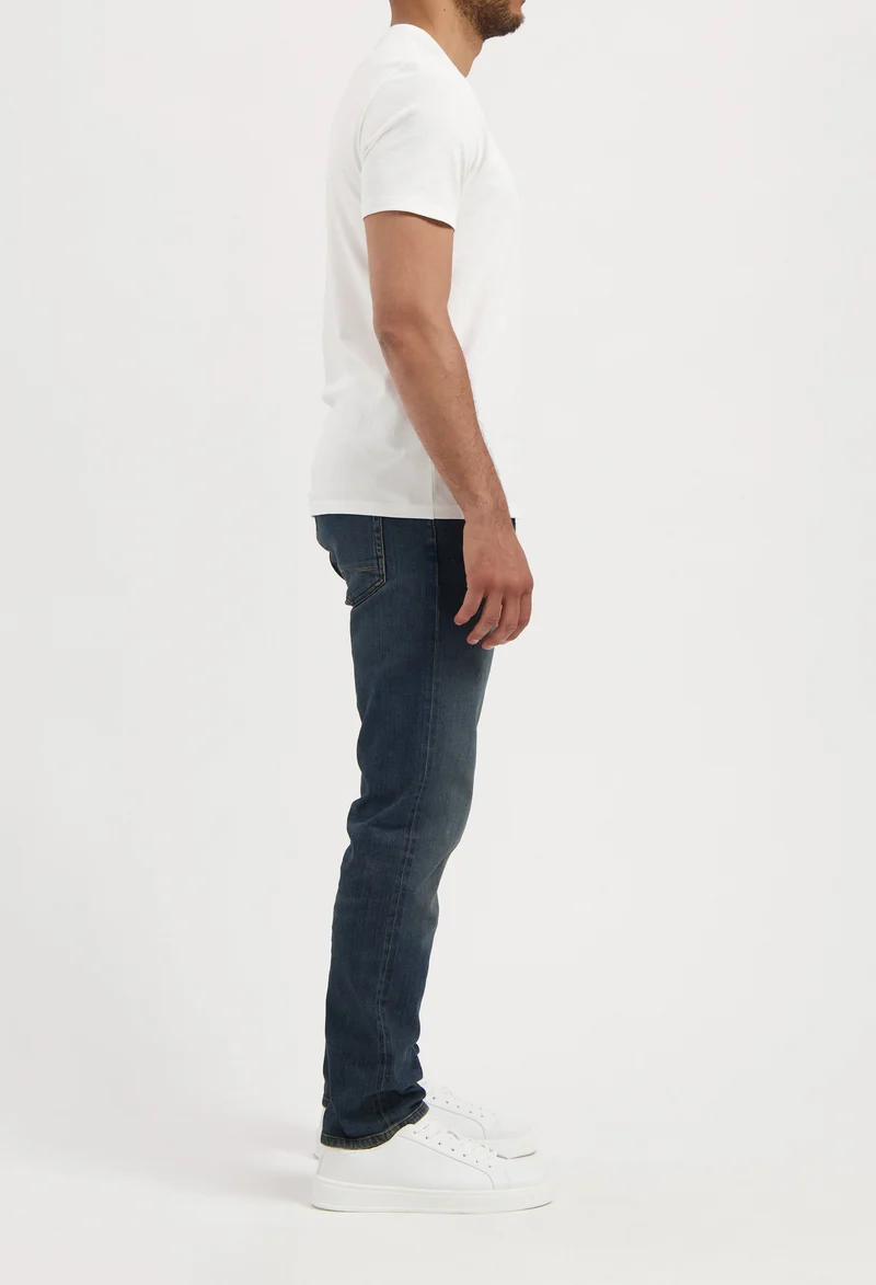 Hank Mid Tapered Selvedge - Earth Blue