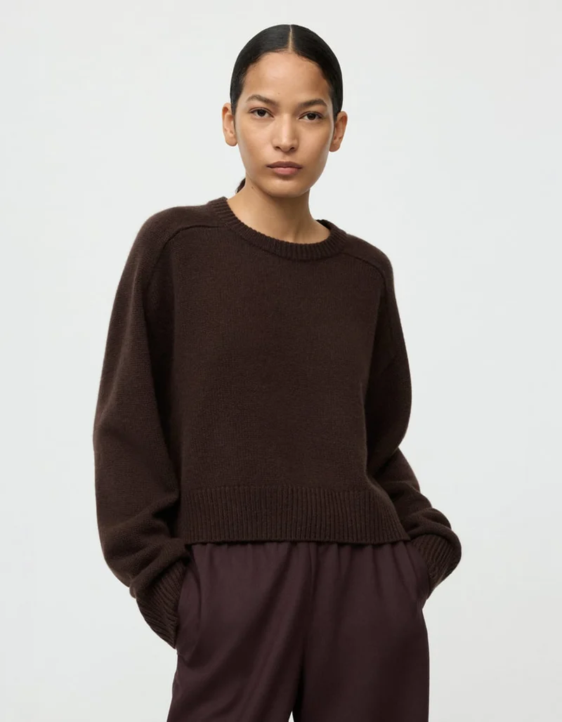 Kaschmir-Pullover mit Rundhalsausschnitt