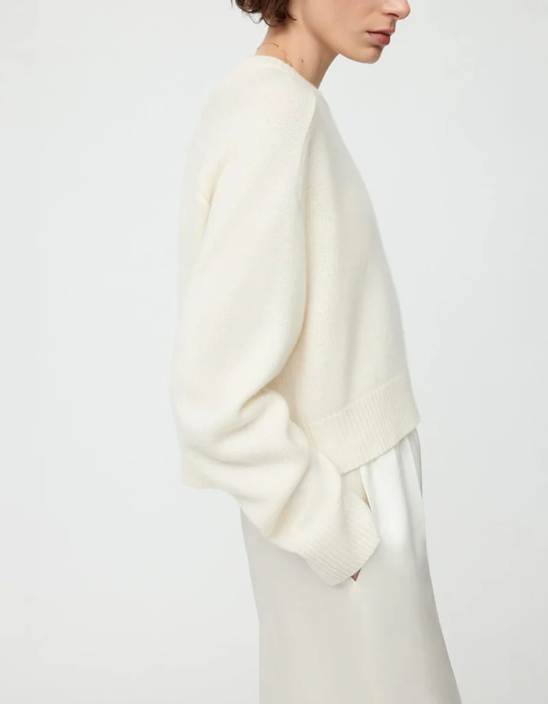 Kaschmir-Pullover mit Rundhalsausschnitt
