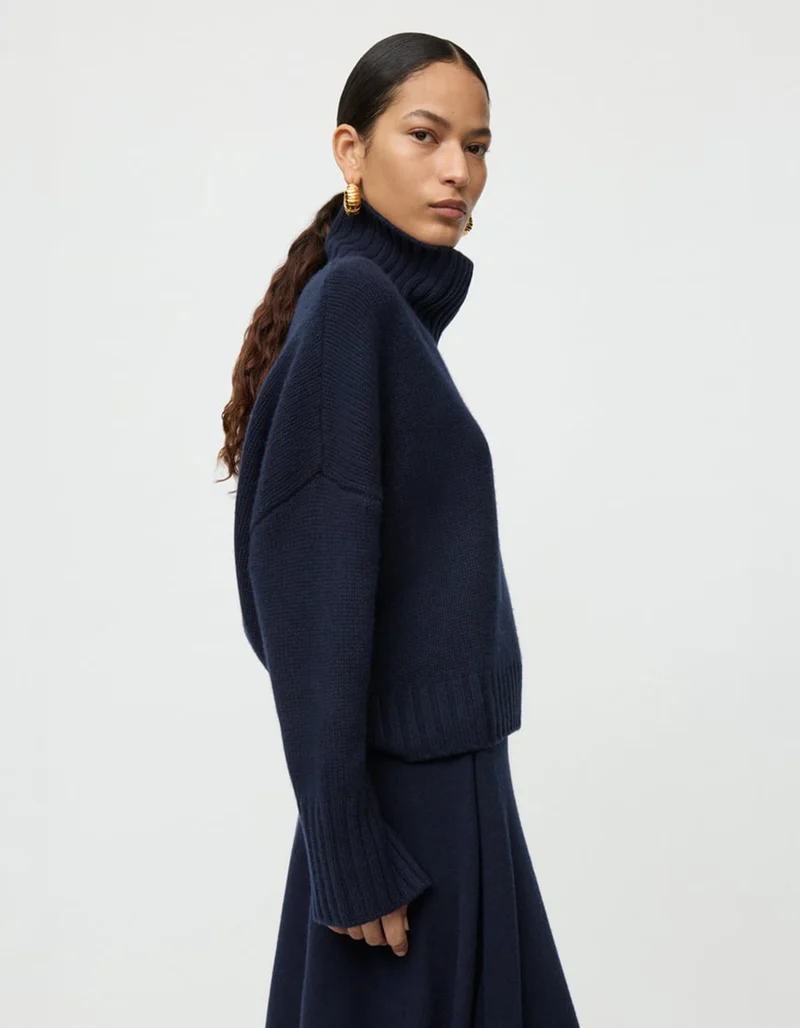 Grobstrick Kaschmir-Pullover Girlfriend