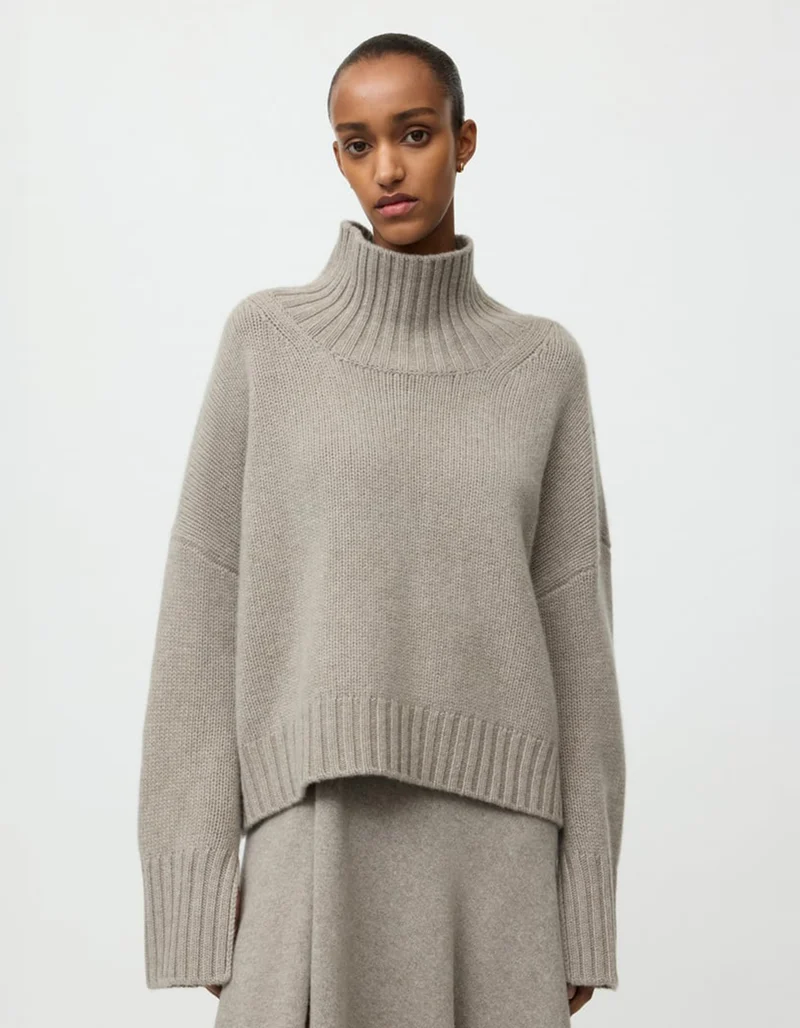 Grobstrick Kaschmir-Pullover Girlfriend