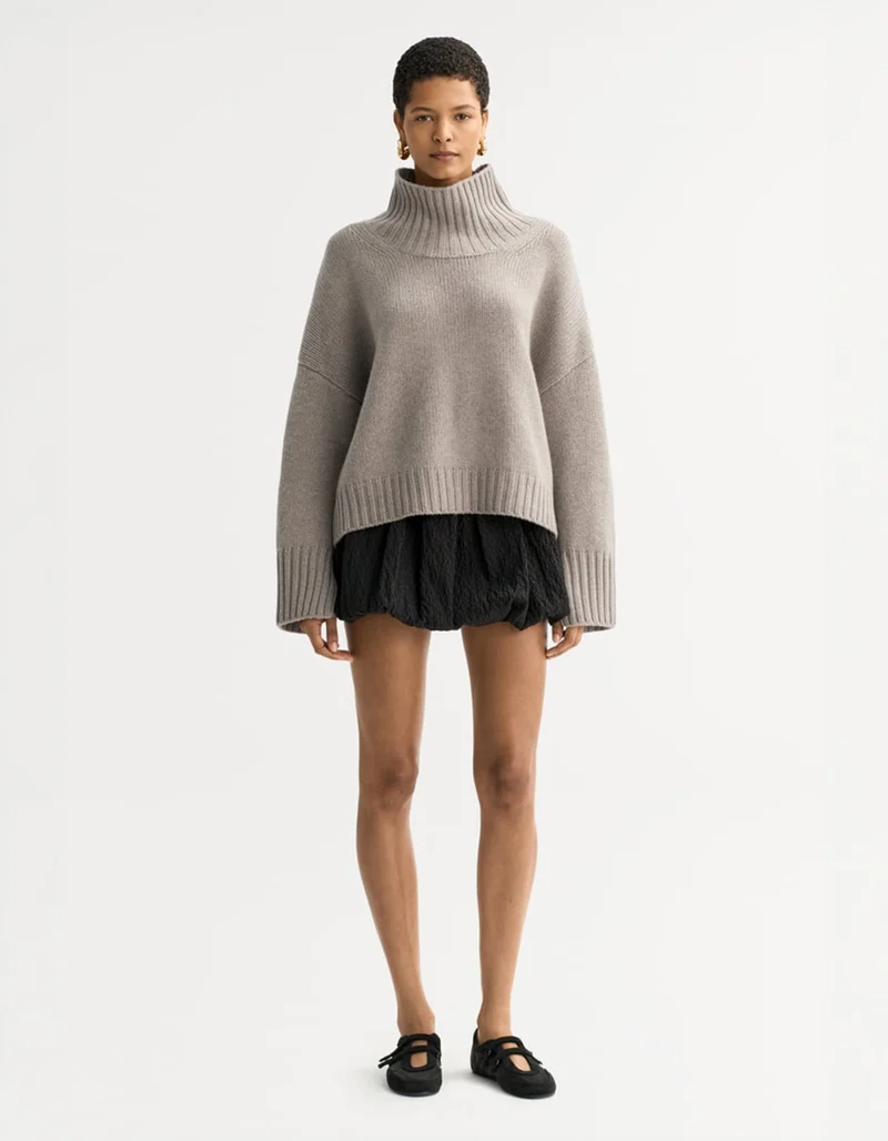 Grobstrick Kaschmir-Pullover Girlfriend