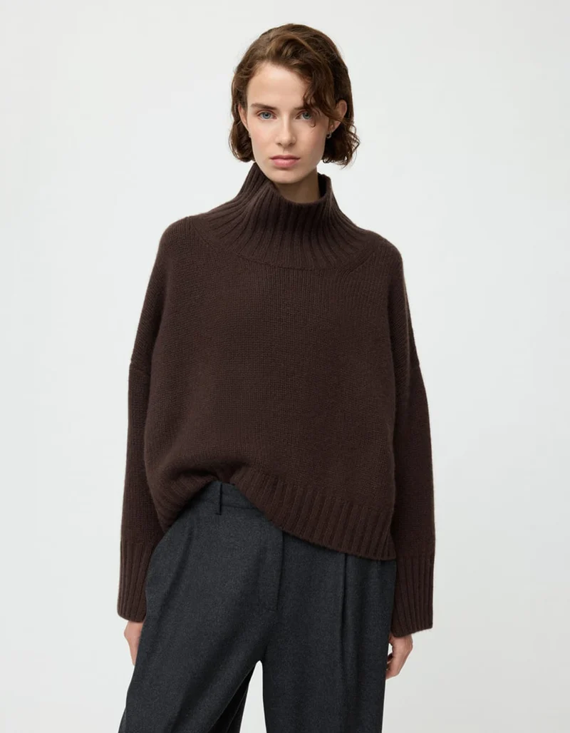 Grobstrick Kaschmir-Pullover Girlfriend