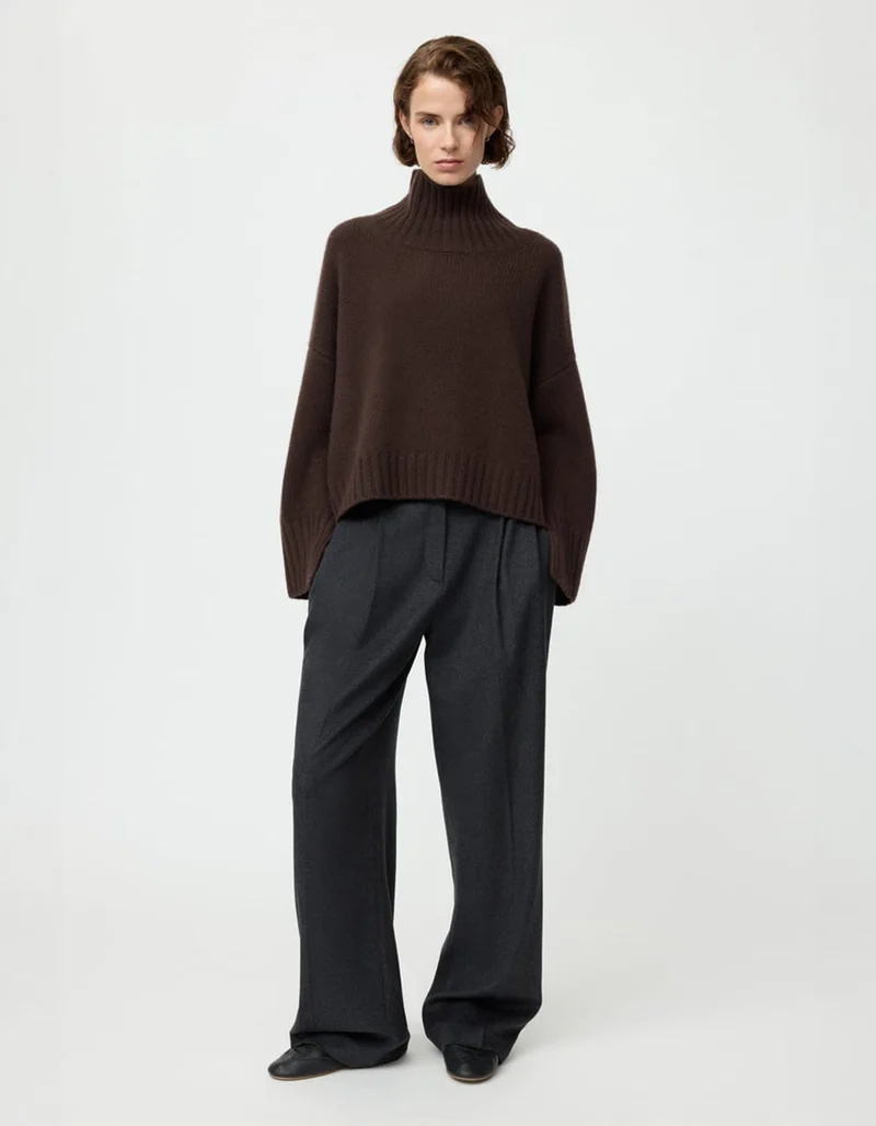 Grobstrick Kaschmir-Pullover Girlfriend