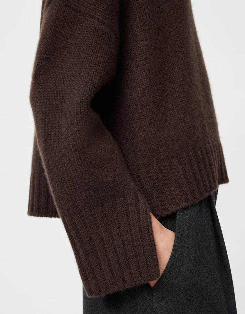 Grobstrick Kaschmir-Pullover Girlfriend