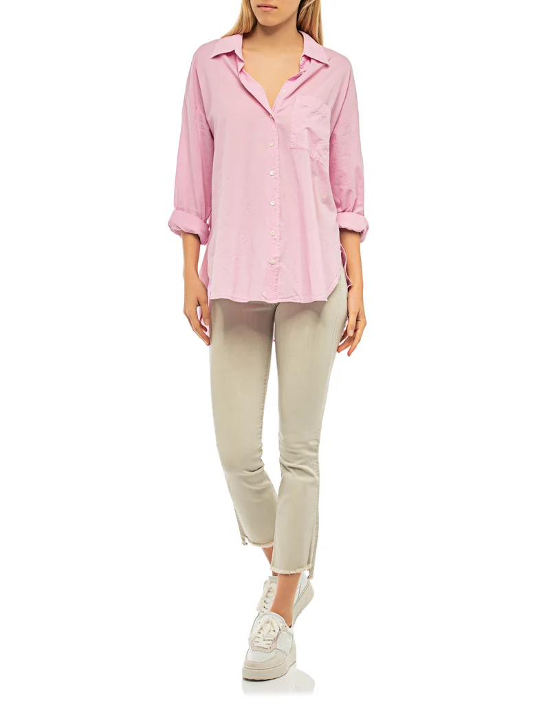 Kick-Flare Cropped Jeans mit offenem Saum