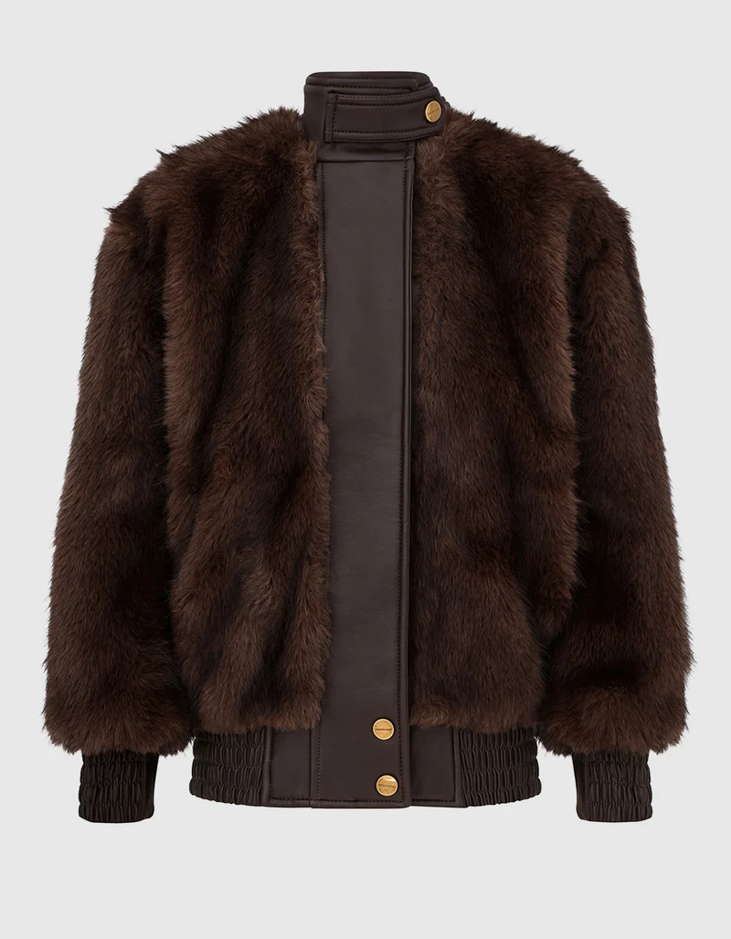 Oversize Faux-Fur Bomber-Jacke Valiant