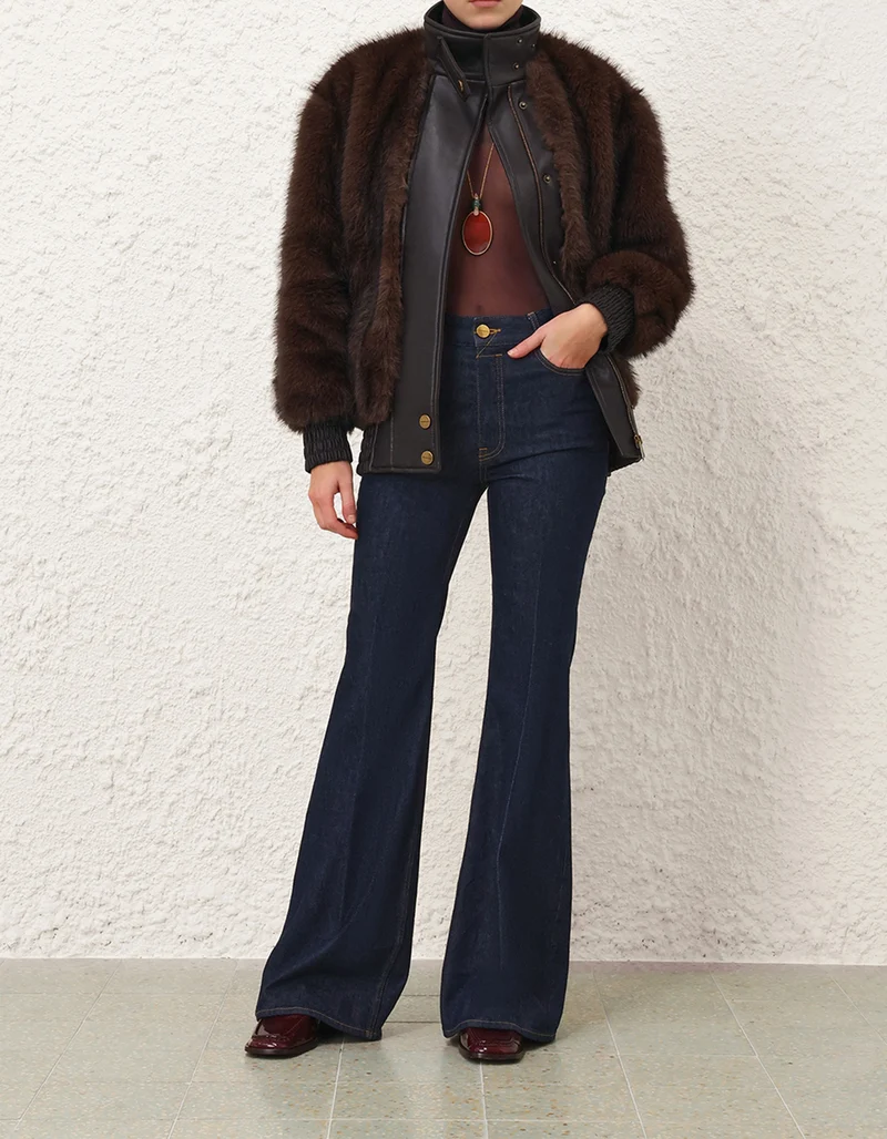 Oversize Faux-Fur Bomber-Jacke Valiant
