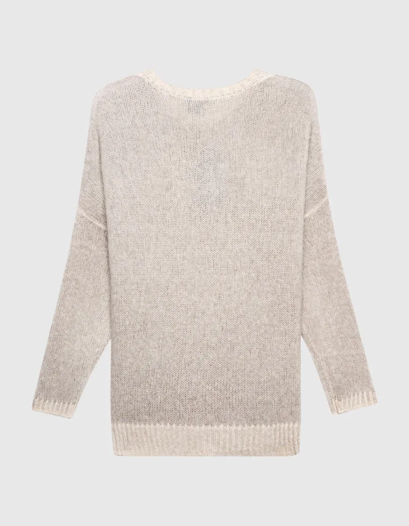 Kaschmir-Seiden-Pullover im Oversize-Look