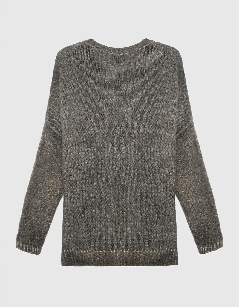 Kaschmir-Seiden-Pullover im Oversize-Look