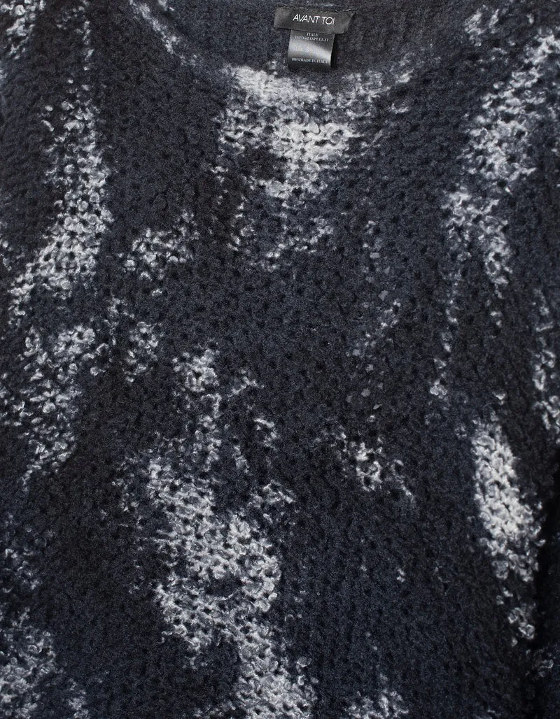 Bouclé Kaschmir-Seiden-Pullover