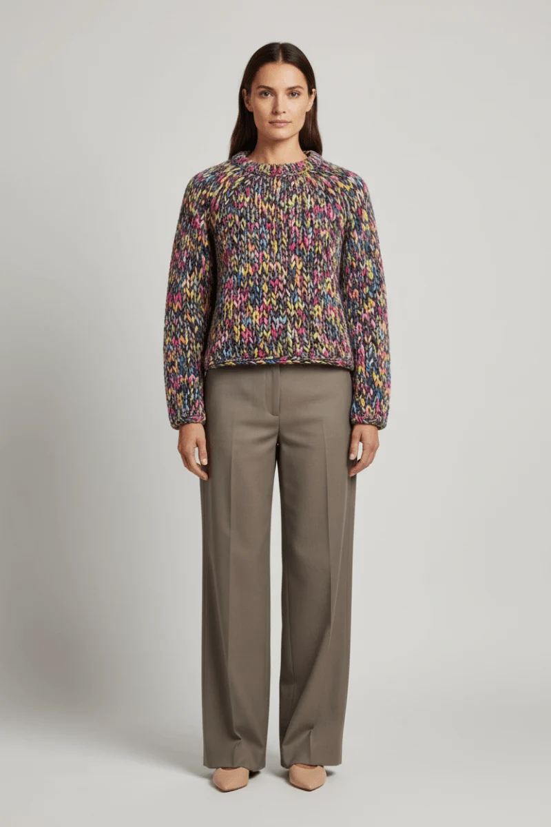 Rich & Royal Multicoloured Mock Neck hazel