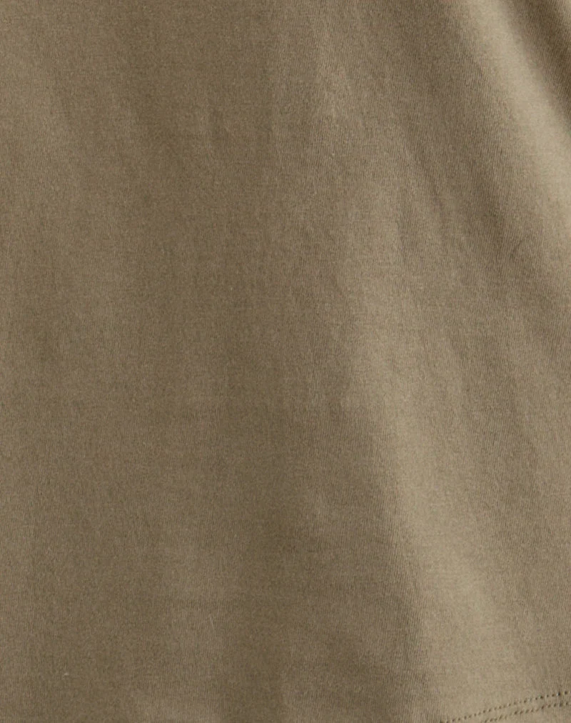 Viman Oberteil aus Jersey Khaki