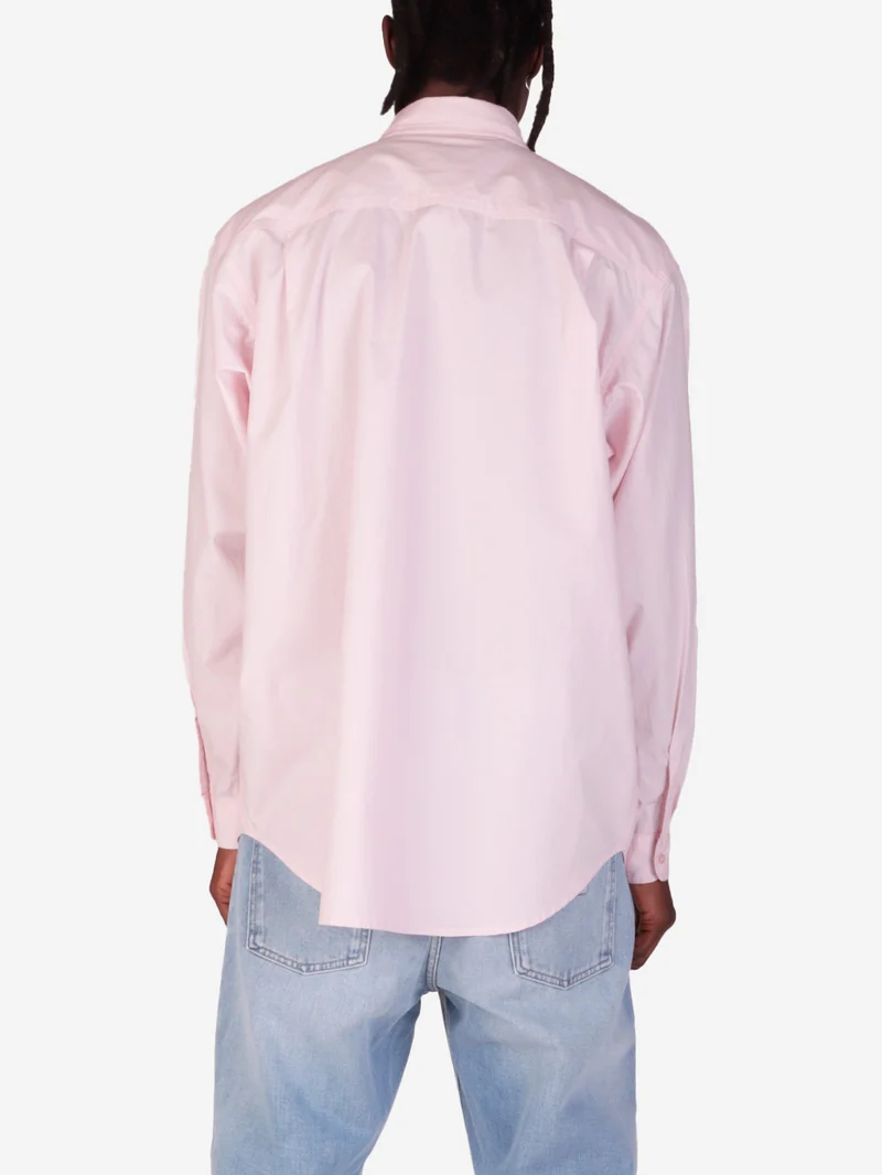 Camicia rosa 'Irwin' con tasche ed etichetta quadrata