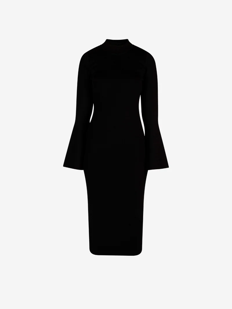 Vestito Midì con maniche a campana