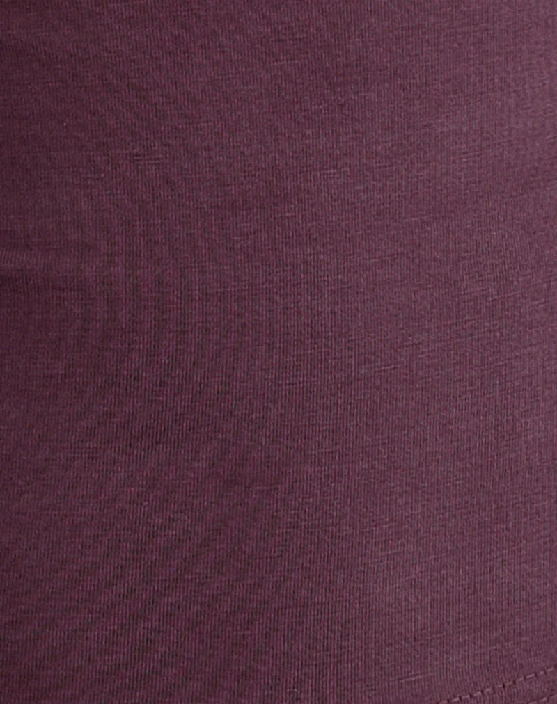 Yubin Schlüsselloch Langarm Top aus Cupro Deep Purple