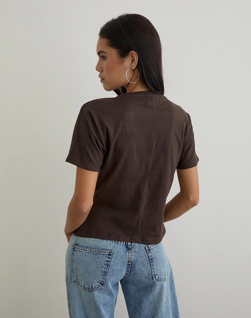 Viman-Top aus Jersey-Schokolade