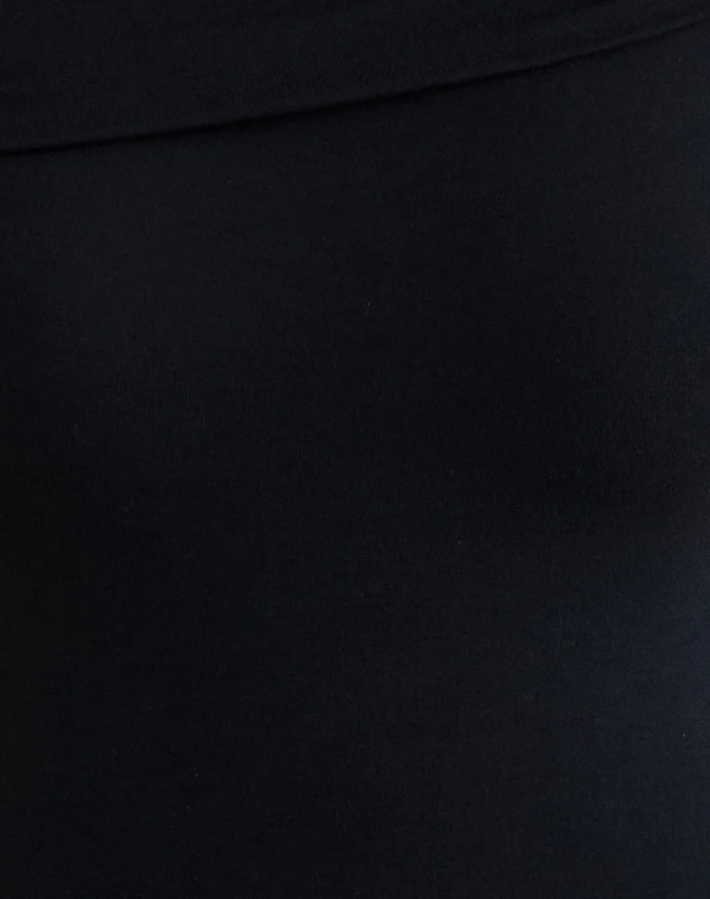 Cuthbe schulterfreies Twist-Top in Schwarz