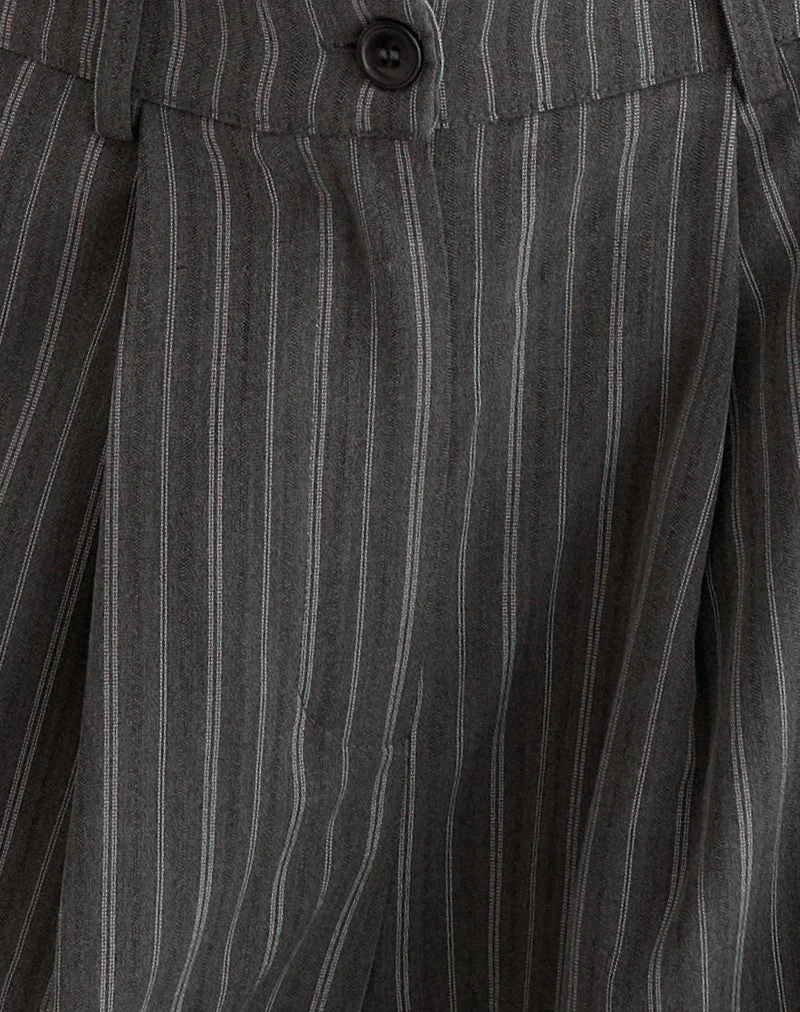 Asha Short in Nadelstreifen anthrazit