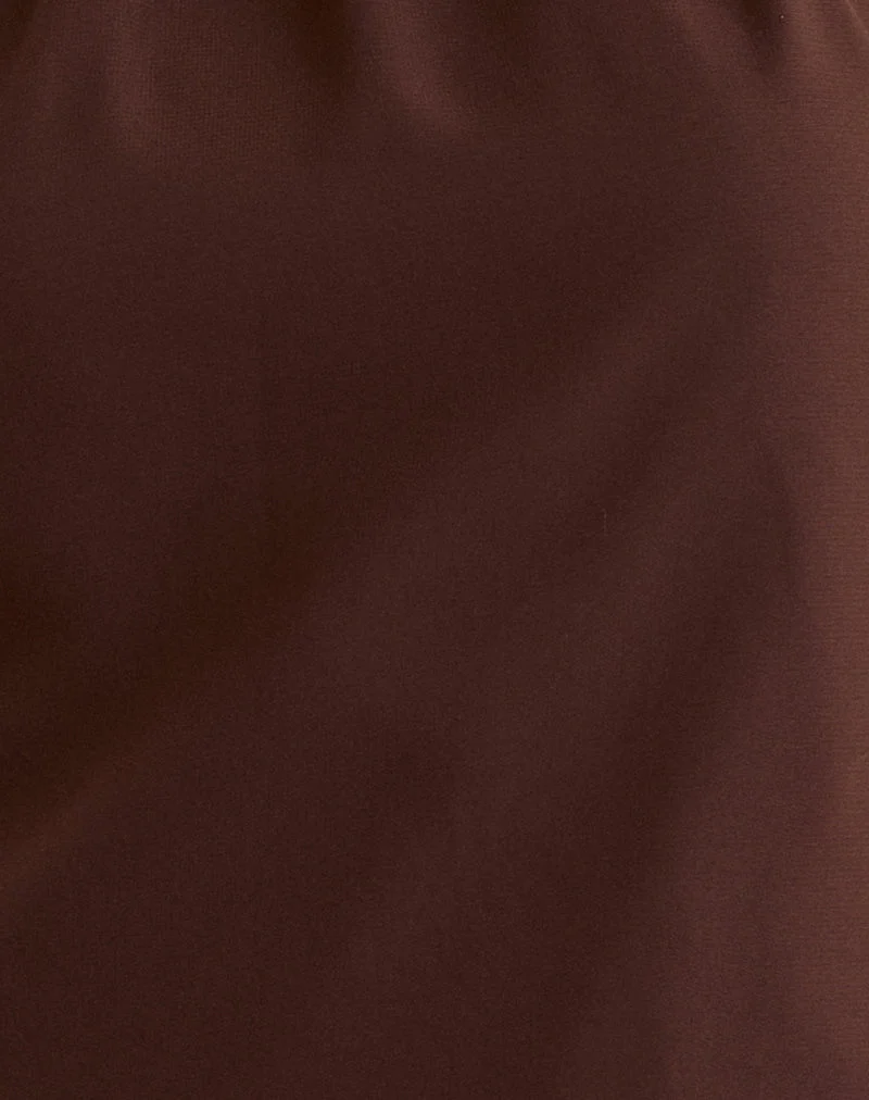Astina Neckholder-Top aus Chiffon Braun